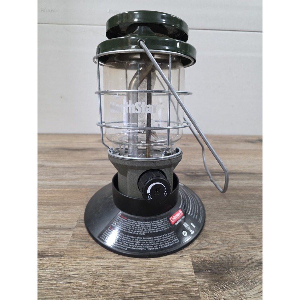 Coleman North Star 2500 Propane Lantern Green with Stand Vintage Year 2000